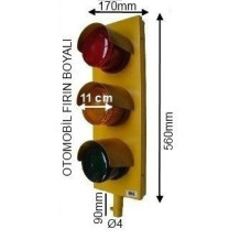 AS8028 220 V 3 Işıklı Direk Yanan Trafik Lambası (3MT)