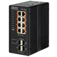 ECIS4500-8P4F 8 10-100-1000BASE-T PoE+ ports 4 10-100-1000BASE-X SFP Yönetilebilir Ethernet Switch