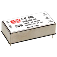 50 W Giriş 36~75 V dc Çıkış 5 V dc 1~10 A mp DC-DC Converter 